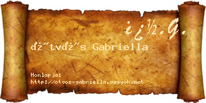 Ötvös Gabriella névjegykártya